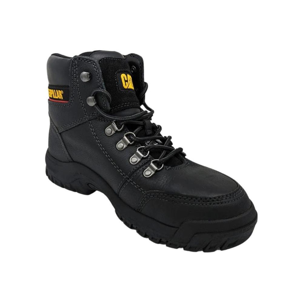 Foto 3 pulgar | Botas Cat Piel Negras Outline St P90800 Para Hombre Negro