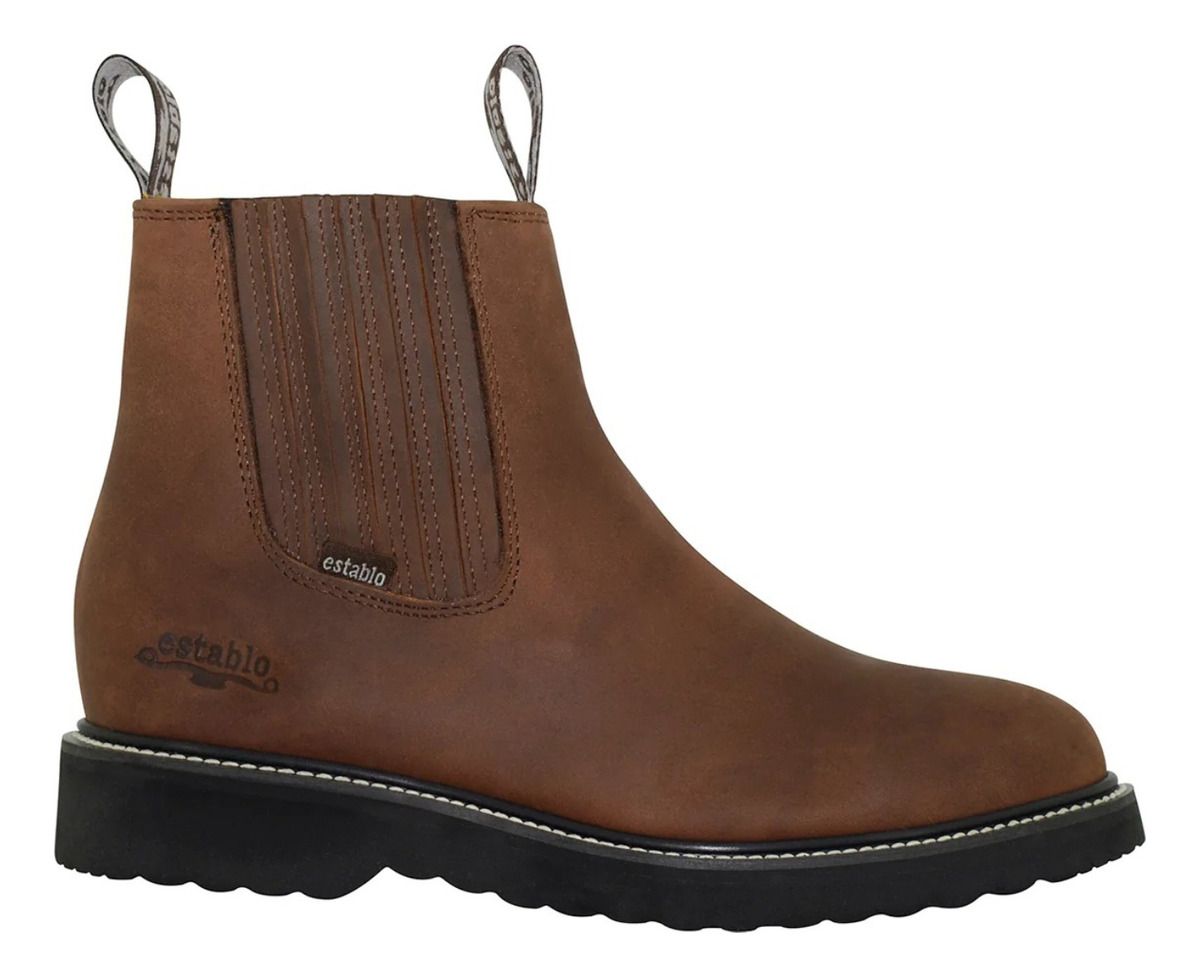 Botas de Piel Establo Café para Hombre