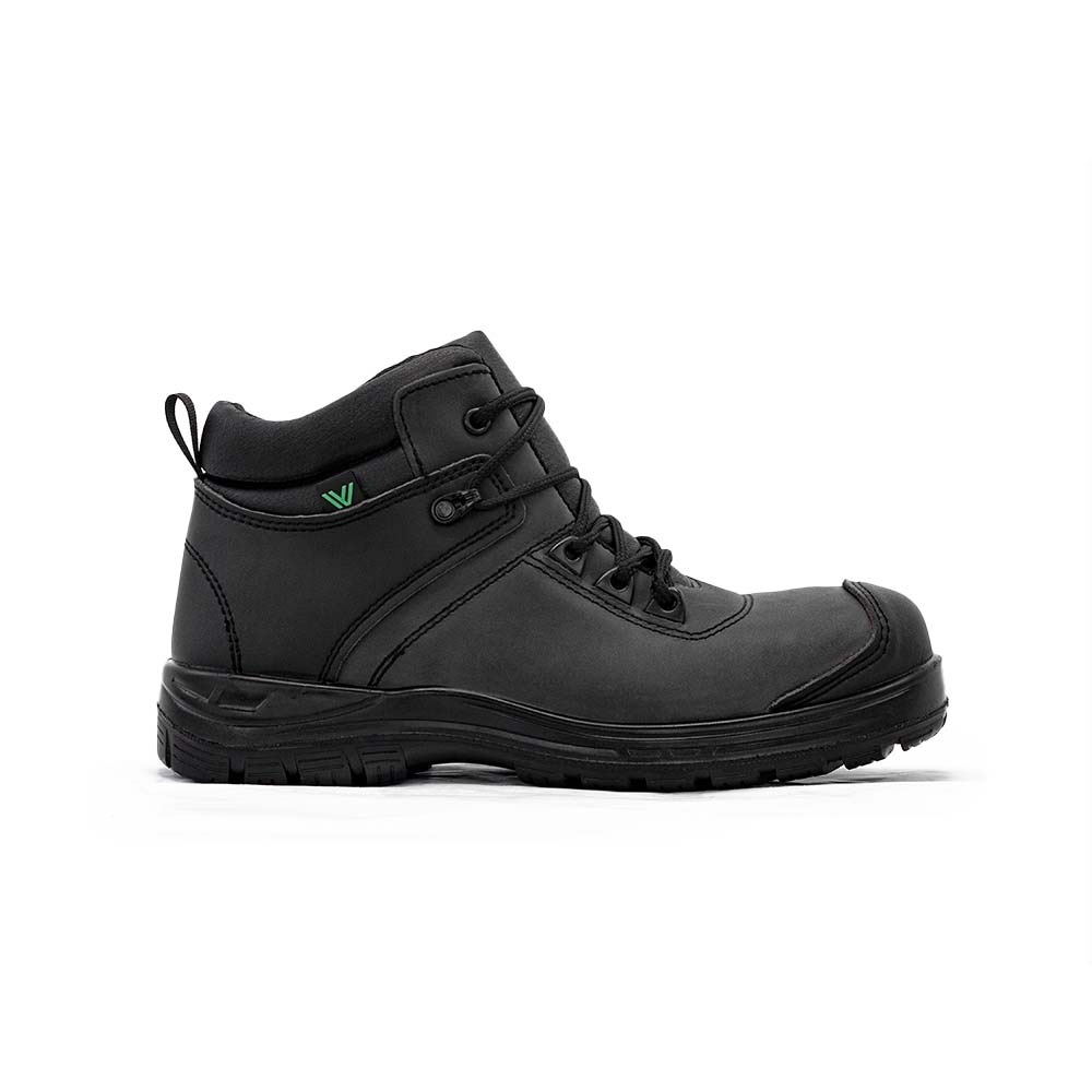 Bota De Seguridad Vanvien Omega Negro De Piel Encerada