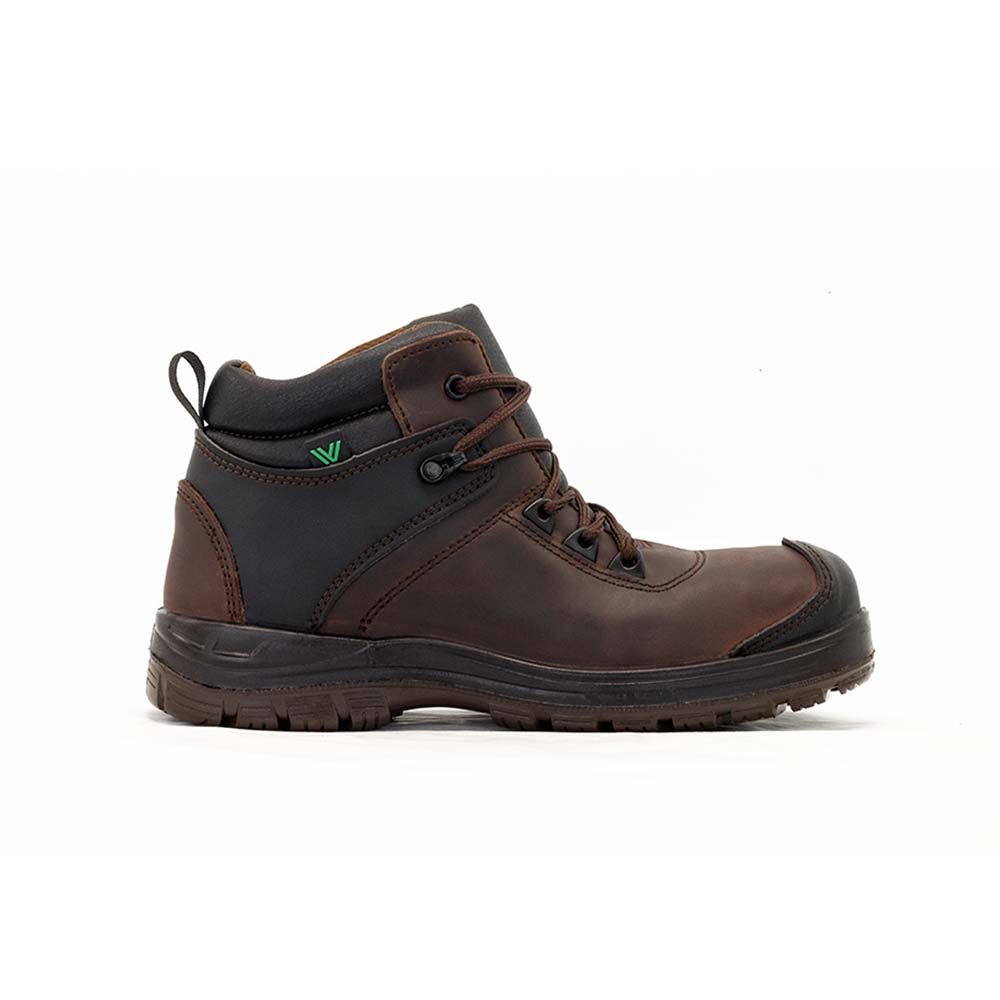 Bota De Seguridad Vanvien Omega Chocolate De Piel Encerada