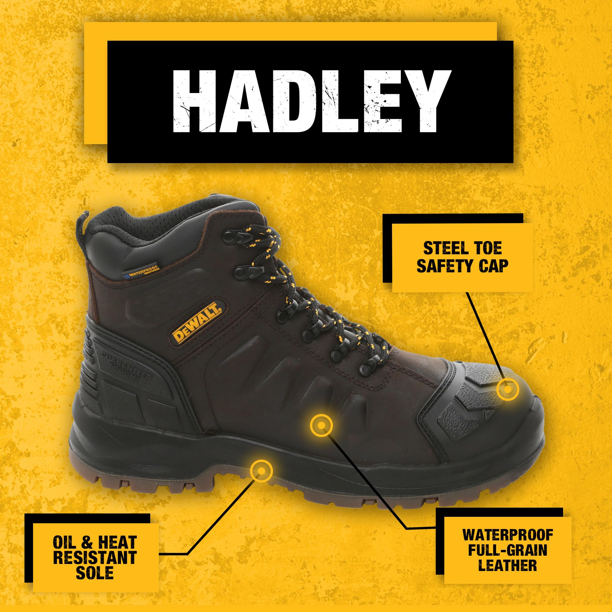 Foto 3 pulgar | Bota de Trabajo Dewalt Hadley Impermeable para Hombre - Venta Internacional