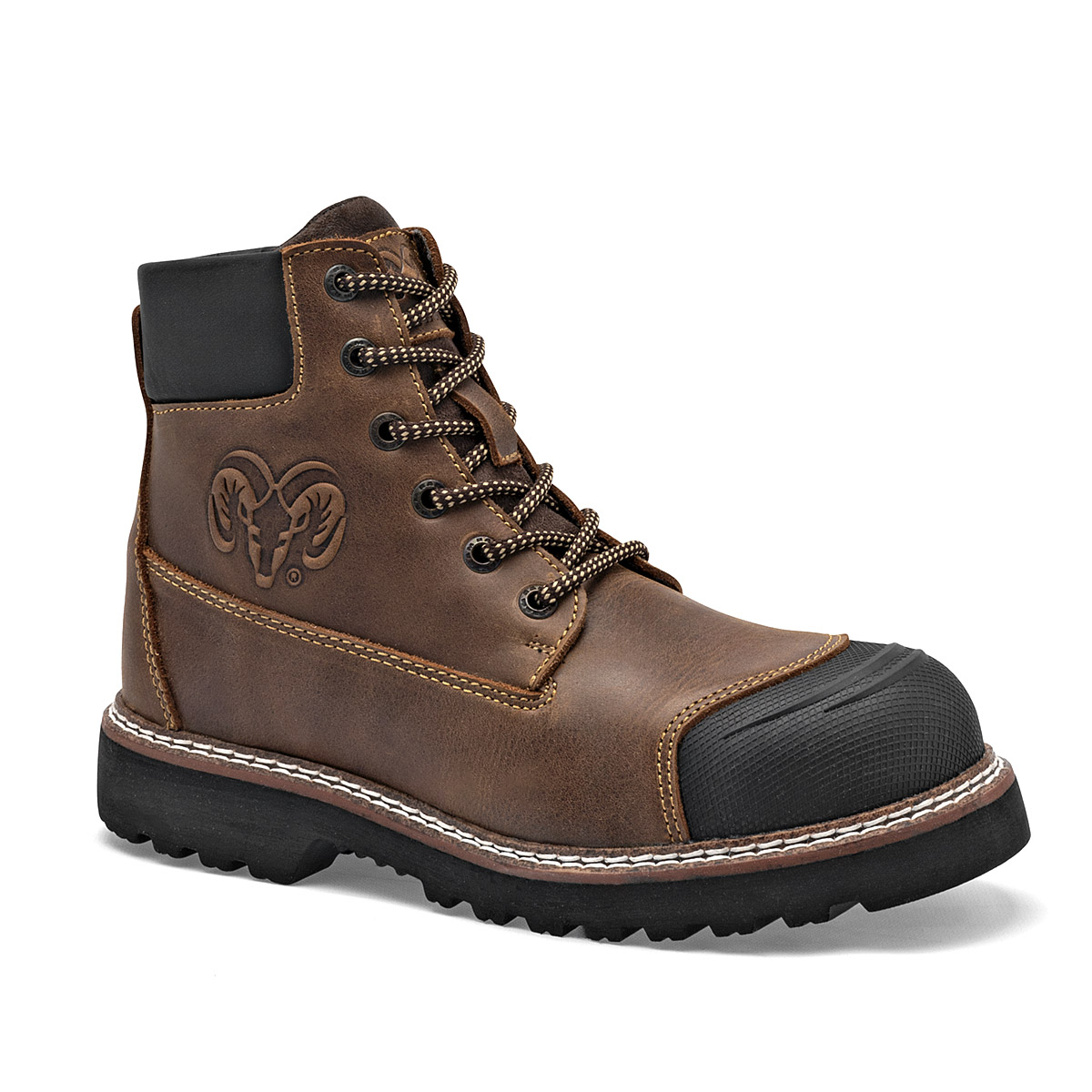 Foto 2 pulgar | Bota Industrial Ram Café Casco de Acero para Hombre
