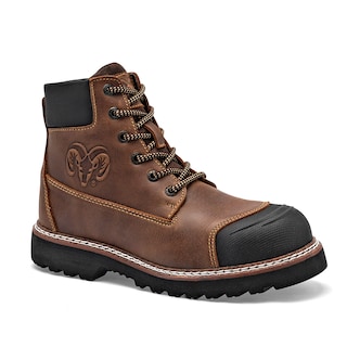 Foto 1 | Bota Industrial Ram Café Casco de Acero para Hombre