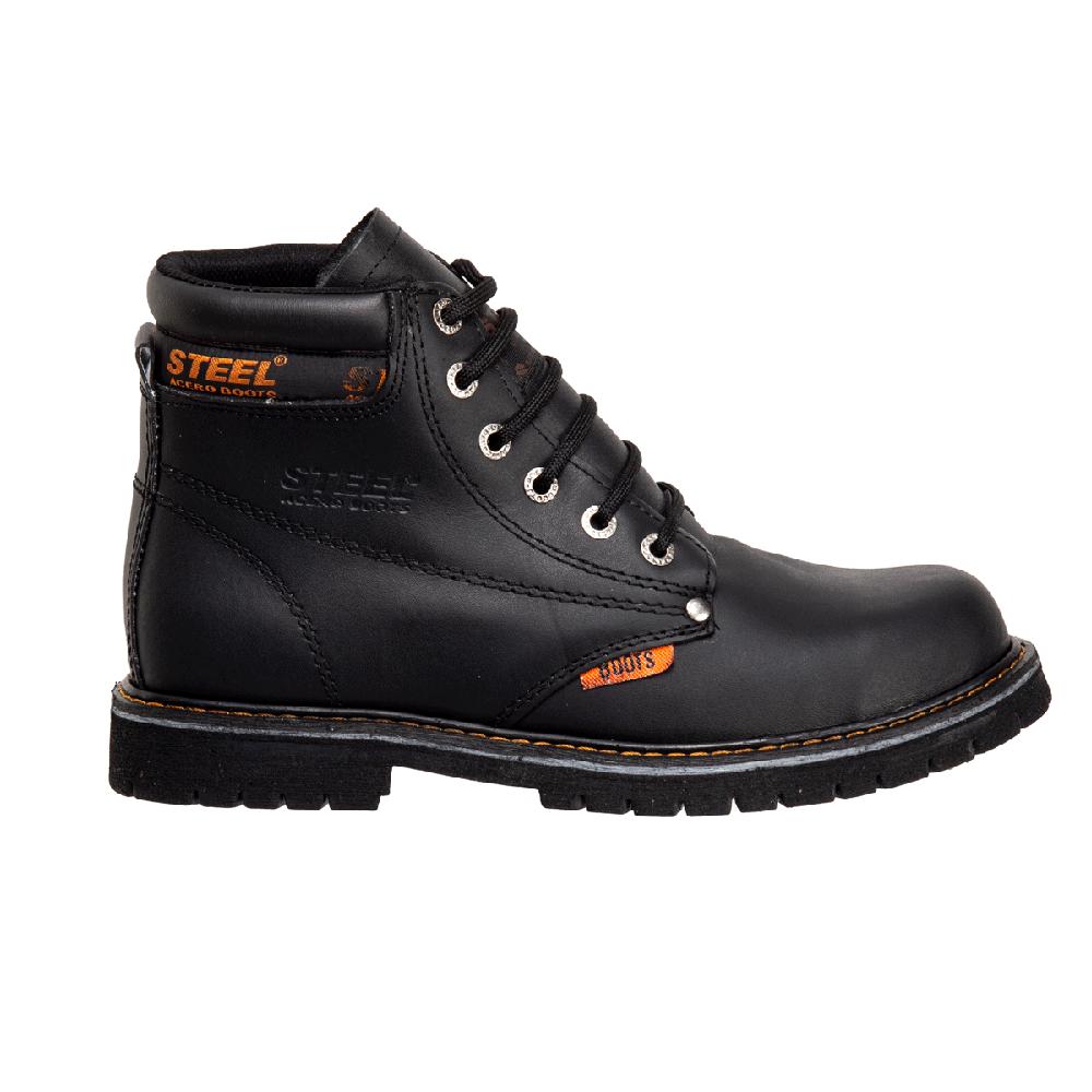 Foto 2 pulgar | Botas Hombre Industriales Steel Boost Negro
