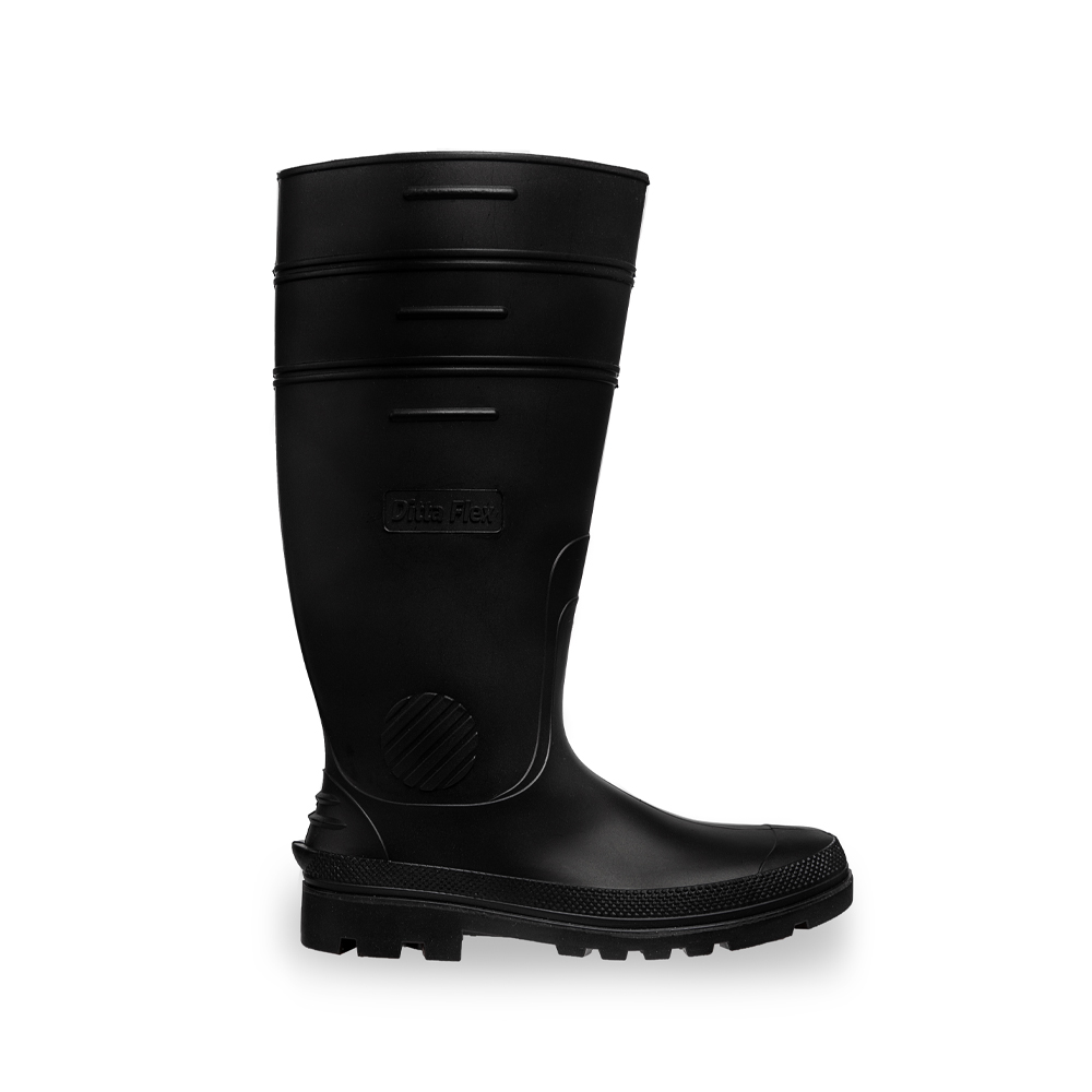 Foto 2 pulgar | Bota De Hule Pvc Negra Alta Resistencia Dittaflex