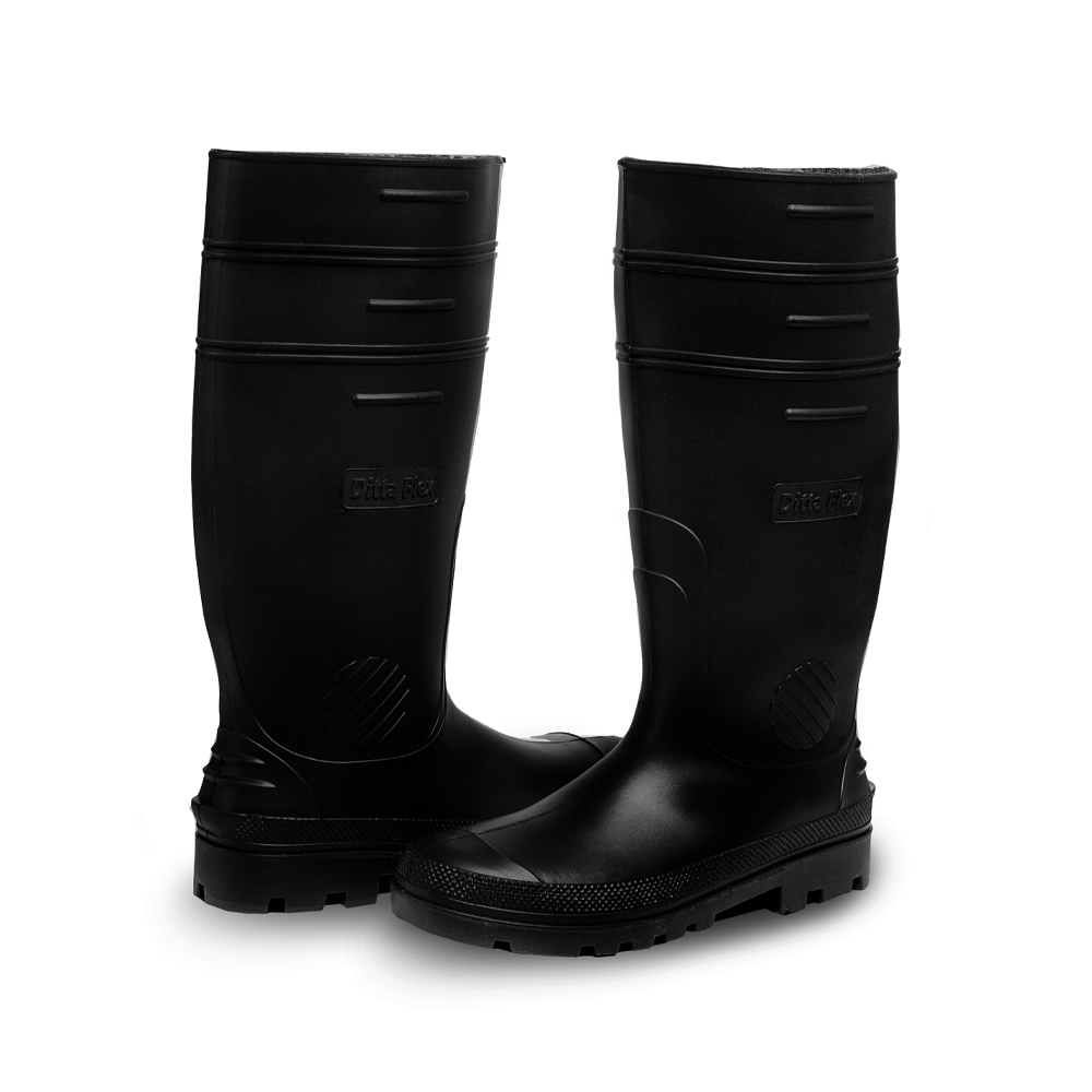 Foto 4 pulgar | Bota De Hule Pvc Negra Alta Resistencia Dittaflex
