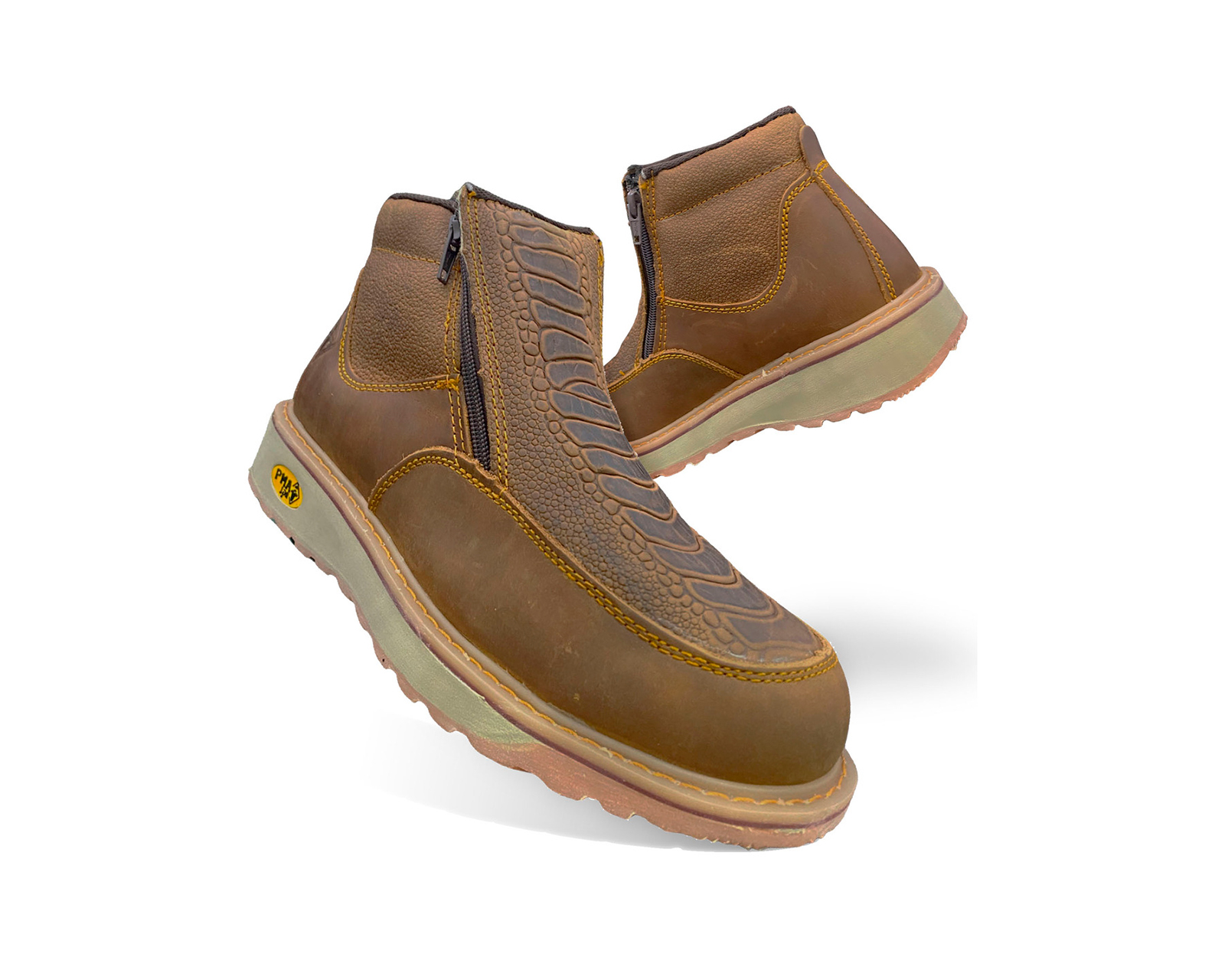 Foto 3 | Bota Trabajo Industrial Pma 573 De Piel Con Cierre