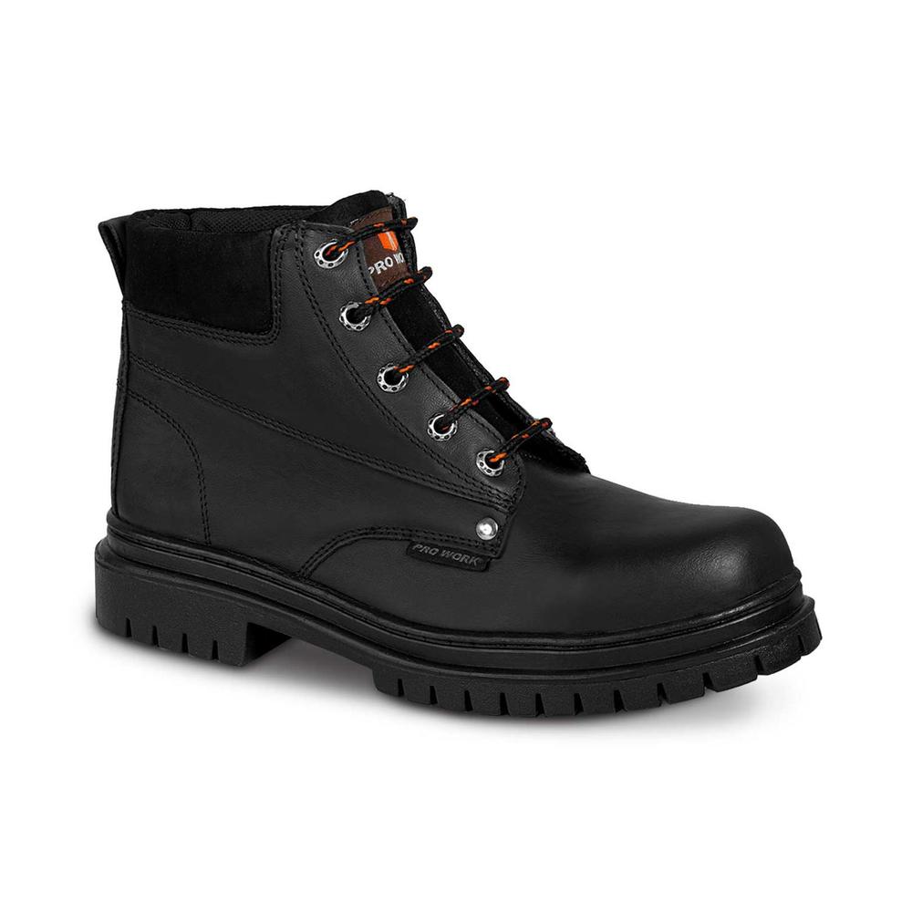Botas Hombre Prowork Hiking Piel Comodos Botines Negro
