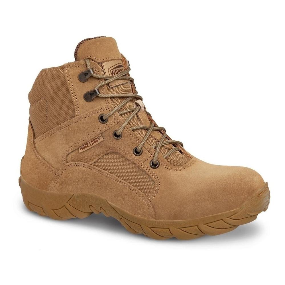 Foto 2 pulgar | Botas Tacticas Hombre Work Land Trabajo Beige