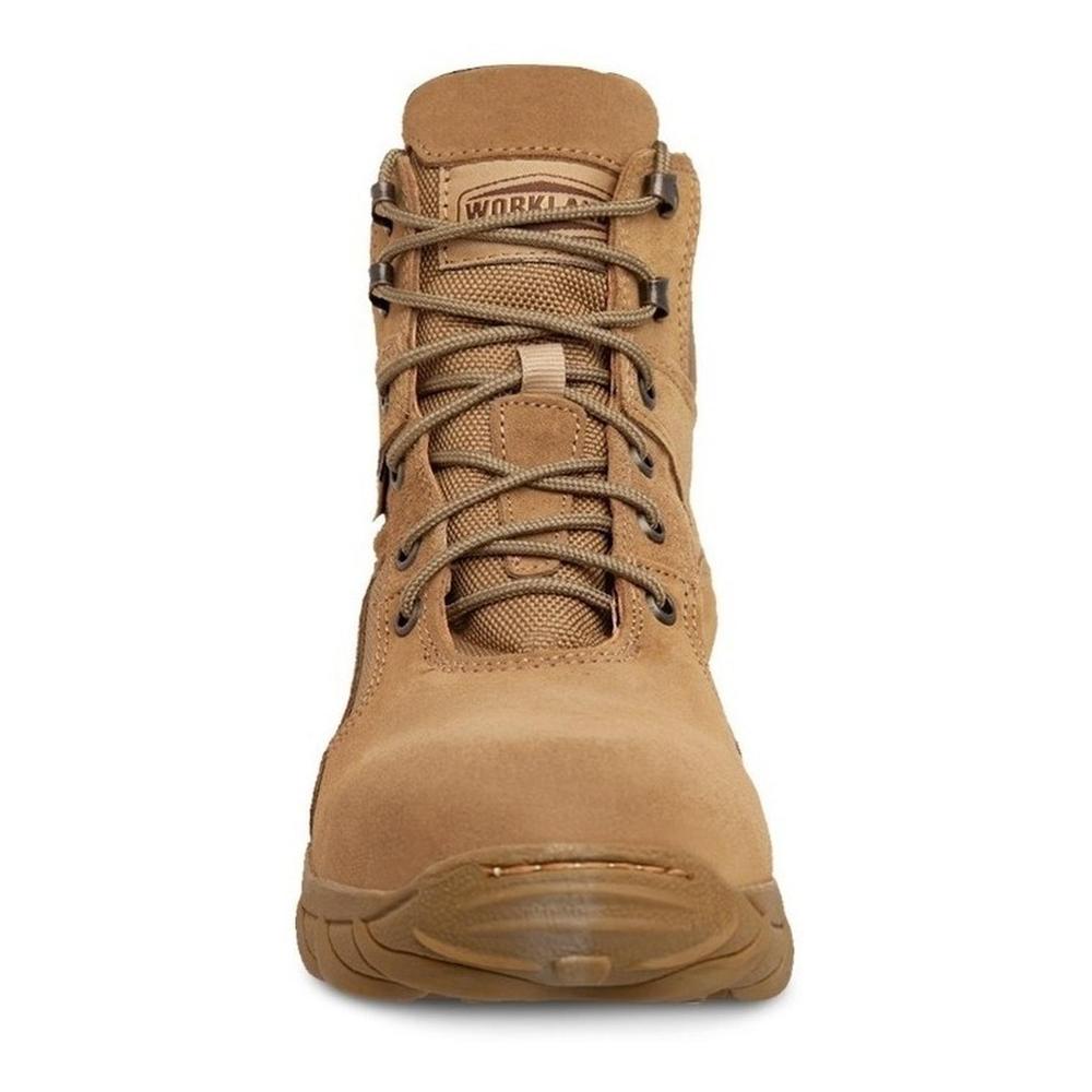 Foto 3 | Botas Tacticas Hombre Work Land Trabajo Beige