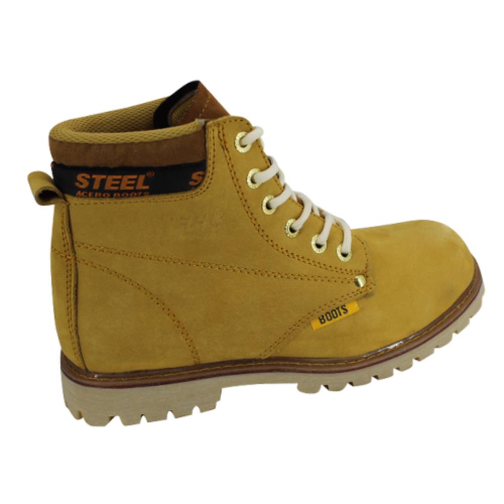 Foto 3 | Bota Hombre Steel Boost Industrial Confort Hiking Cafe