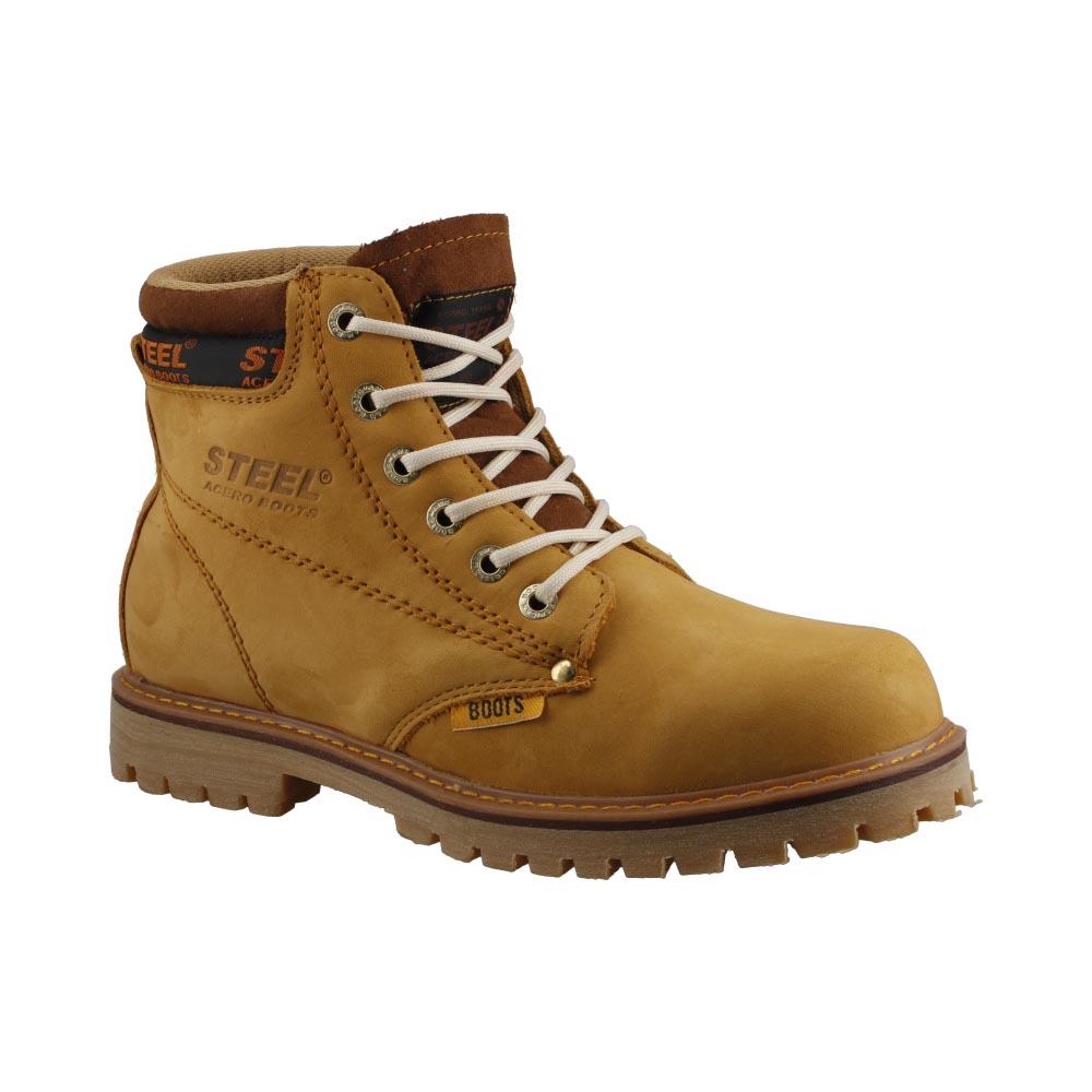Foto 4 | Bota Hombre Steel Boost Industrial Confort Hiking Cafe