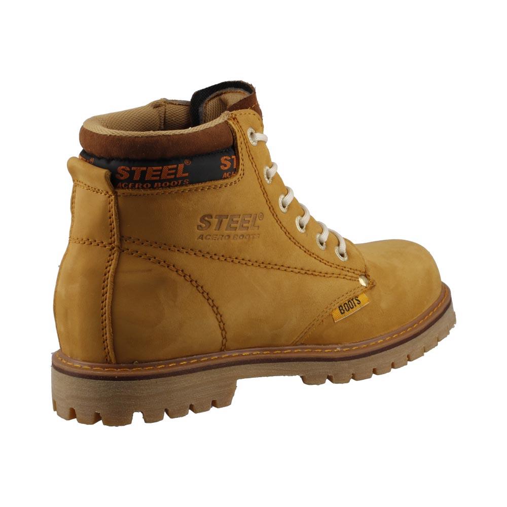 Foto 6 pulgar | Bota Hombre Steel Boost Industrial Confort Hiking Cafe