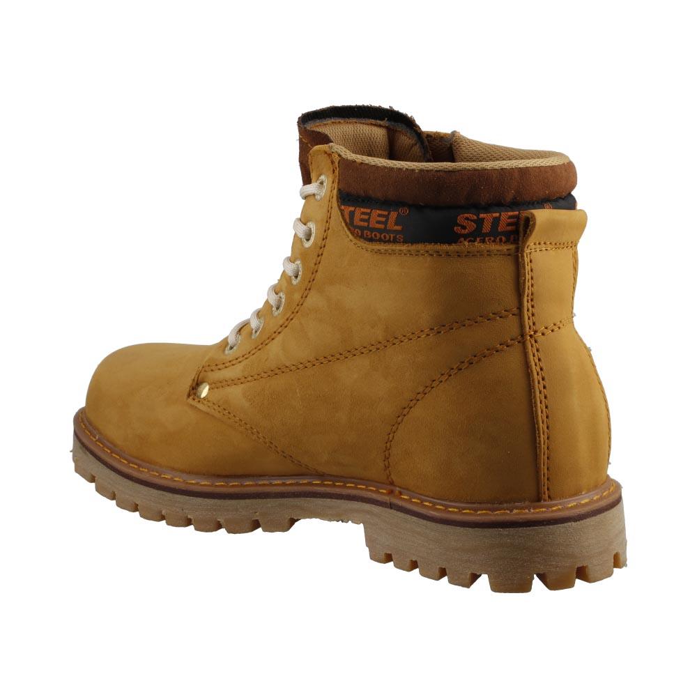 Foto 7 pulgar | Bota Hombre Steel Boost Industrial Confort Hiking Cafe