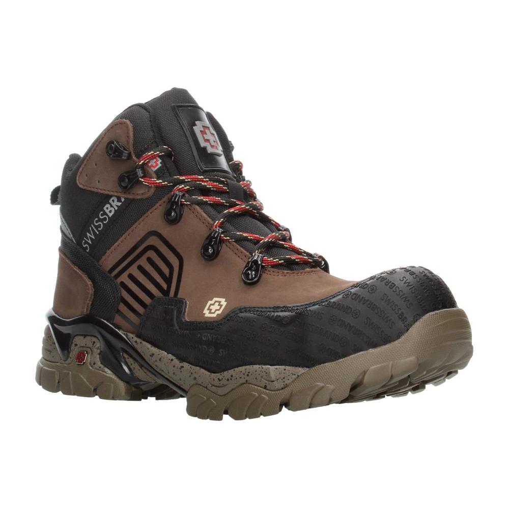 Foto 2 pulgar | Bota Industrial Swiss Brand Cafe Para Hombre [sws18] Cafe