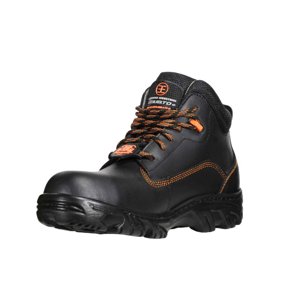 Foto 7 pulgar | Botas Edubto 945 Negro Naranja Industrial Dielectrica Piel