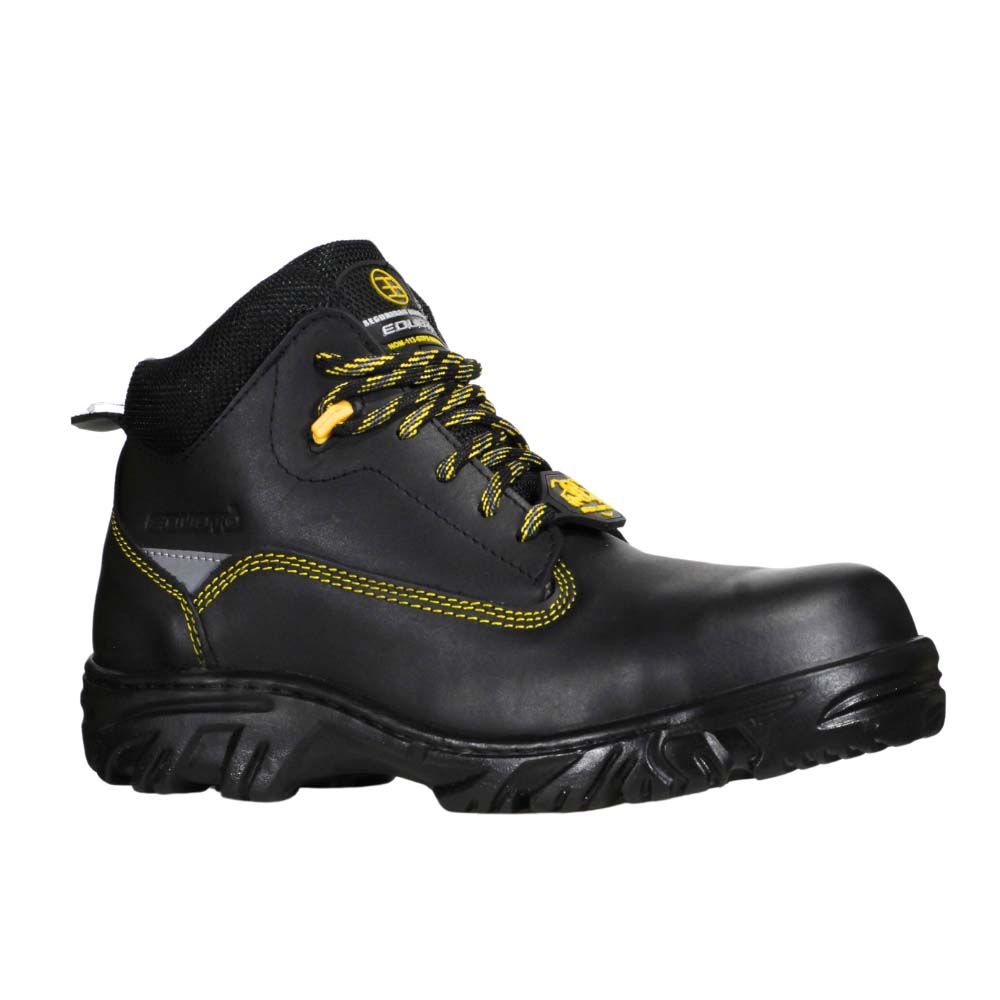 Foto 2 pulgar | Botas Edubto 945 Negro Amarillo Industrial Dielectrica Piel