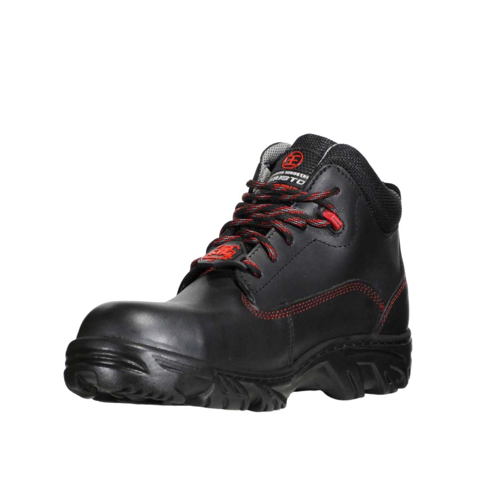 Foto 7 pulgar | Botas Edubto 945 Negro Rojo Industrial Dielectrica Piel