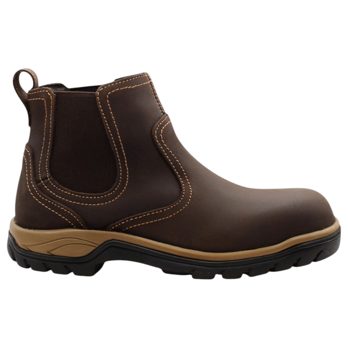 Foto 2 pulgar | Botas Industriales Exterior Piel Color Café Para Hombre De Rbmove