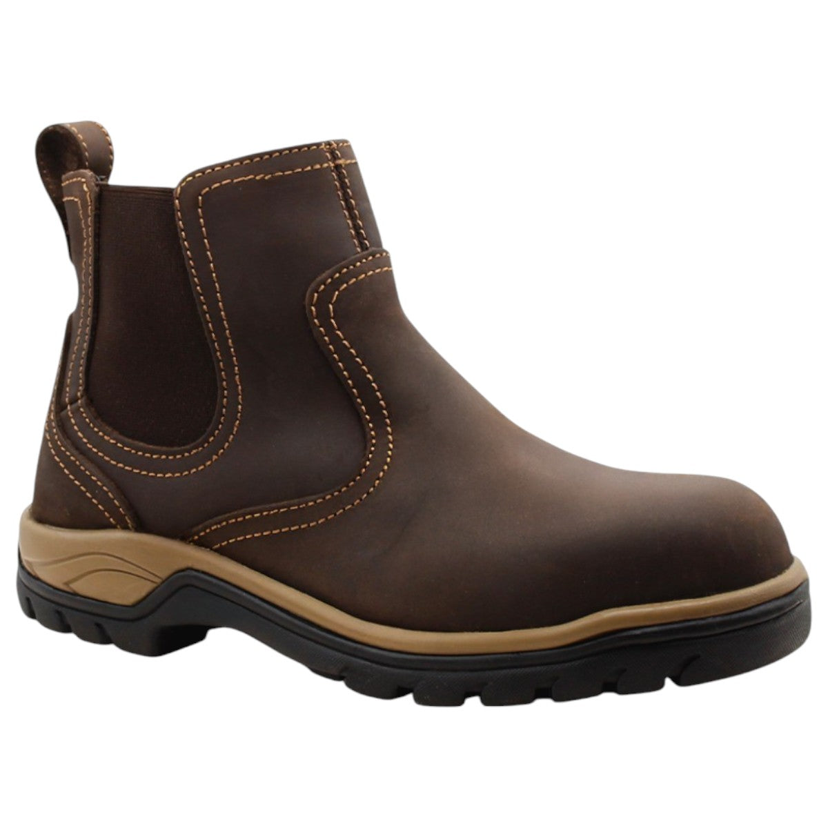 Foto 3 pulgar | Botas Industriales Exterior Piel Color Café Para Hombre De Rbmove