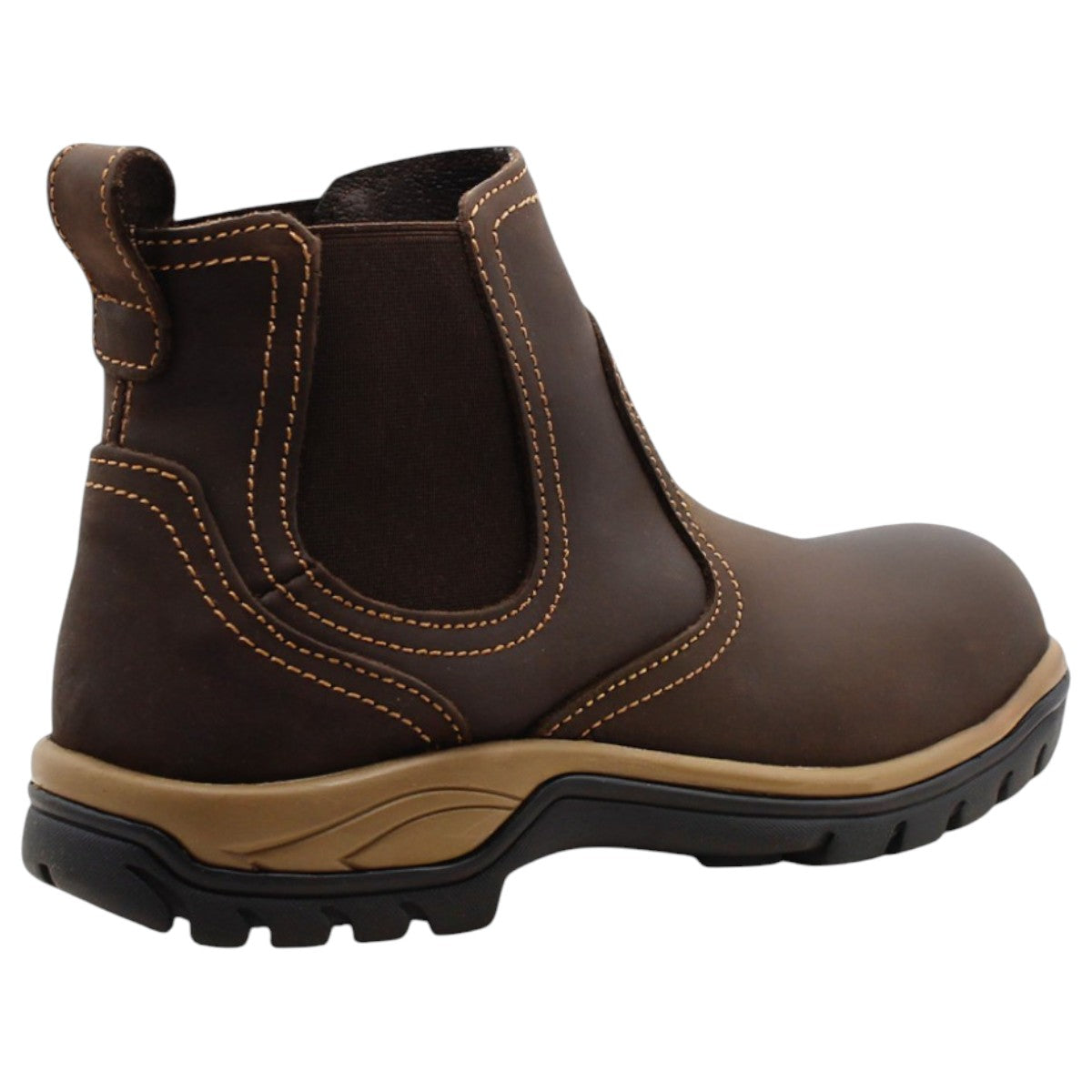 Foto 4 pulgar | Botas Industriales Exterior Piel Color Café Para Hombre De Rbmove