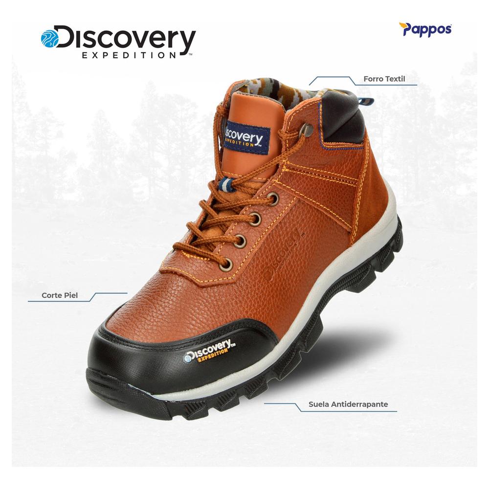 Foto 2 | Bota Hombre Senderismo Discovery Cafe Cintas Caballero Negro