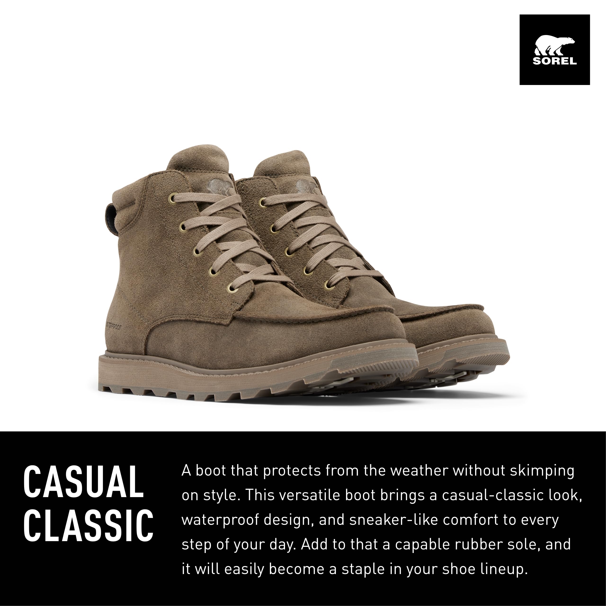 Foto 3 pulgar | Botas Sorel Madson All Moc Toe Impermeables Para Hombre - Major - Venta Internacional.