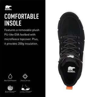 Foto 4 | Bota Sorel Explorer Lll Para Hombre, Impermeable, Negra, 11us - Venta Internacional.