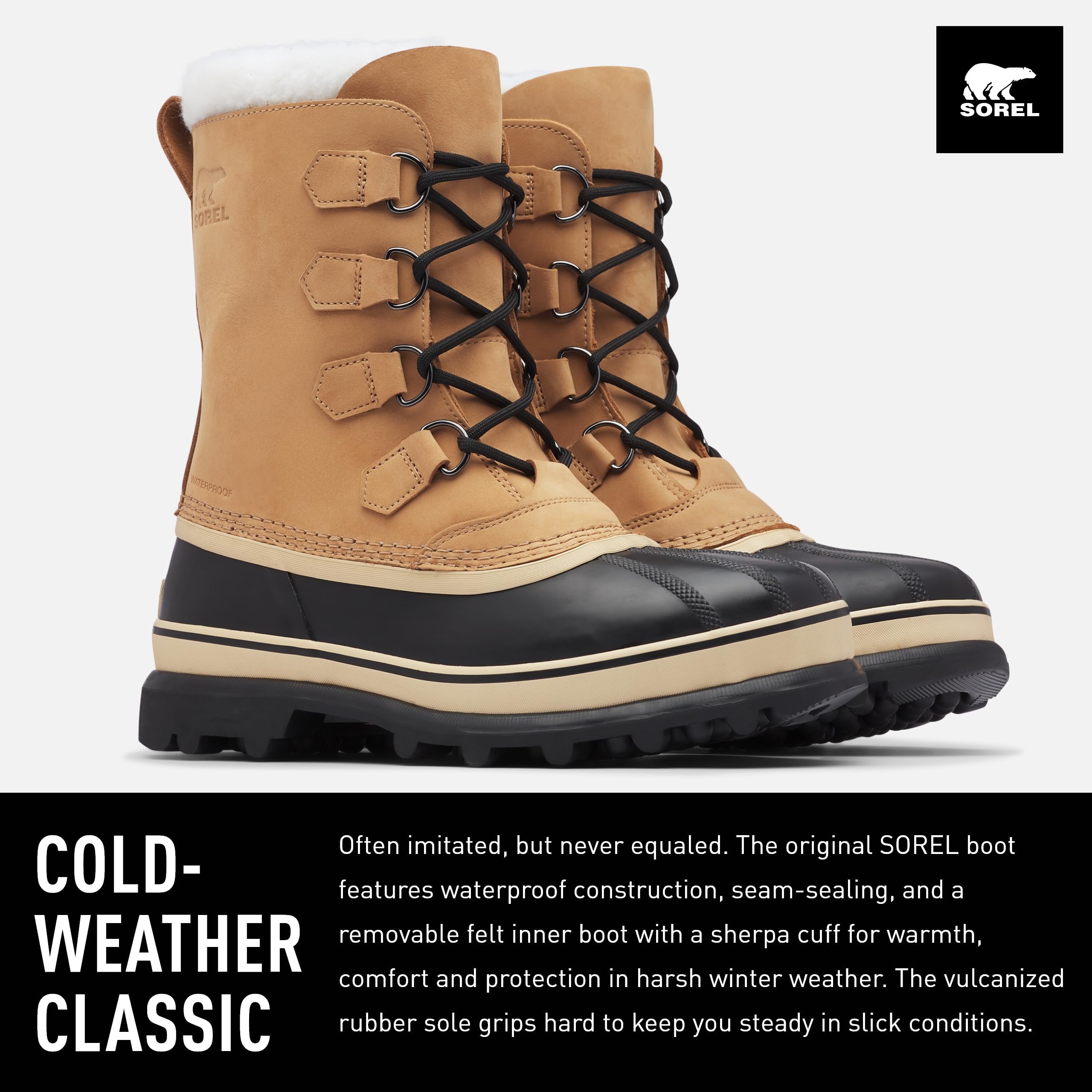 Foto 3 pulgar | Bota Sorel Caribou De Piel Impermeable Para Hombre, Talla 7 - Venta Internacional.