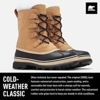 Foto 2 | Bota Sorel Caribou De Piel Impermeable Para Hombre, Talla 7 - Venta Internacional.