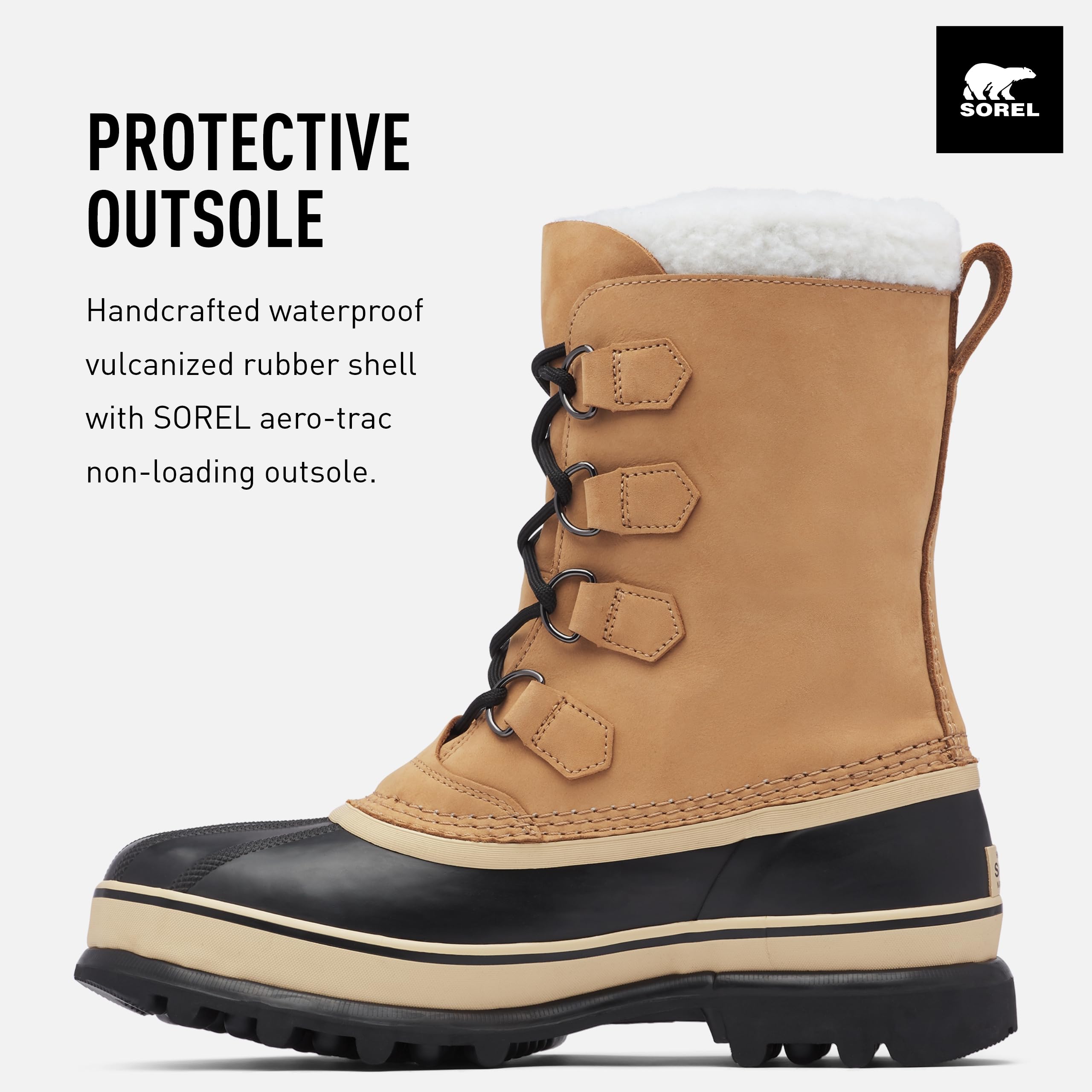Foto 4 pulgar | Bota Sorel Caribou De Piel Impermeable Para Hombre, Talla 7 - Venta Internacional.