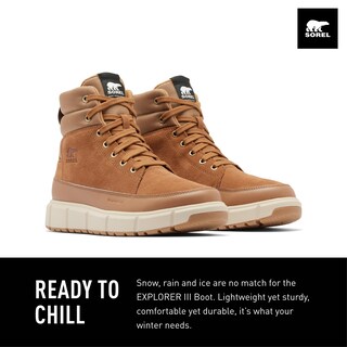 Foto 2 | Bota Sorel Explorer Lll Waterproof Para Hombre Velvet Tan 10us - Venta Internacional.