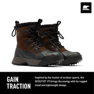 Foto 2 | Bota Sorel Scout 87 Xt Impermeable Para Hombre, Color Negro Y Tabaco - Venta Internacional.