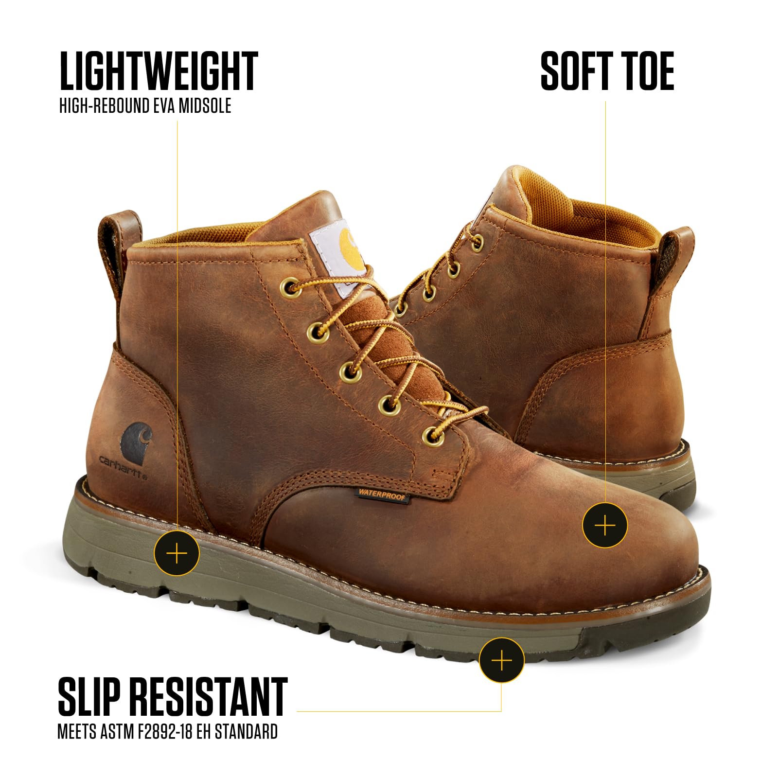 Foto 4 pulgar | Botas De Trabajo Carhartt Millbrook Con Cuña Impermeables Para Hombre - Venta Internacional.
