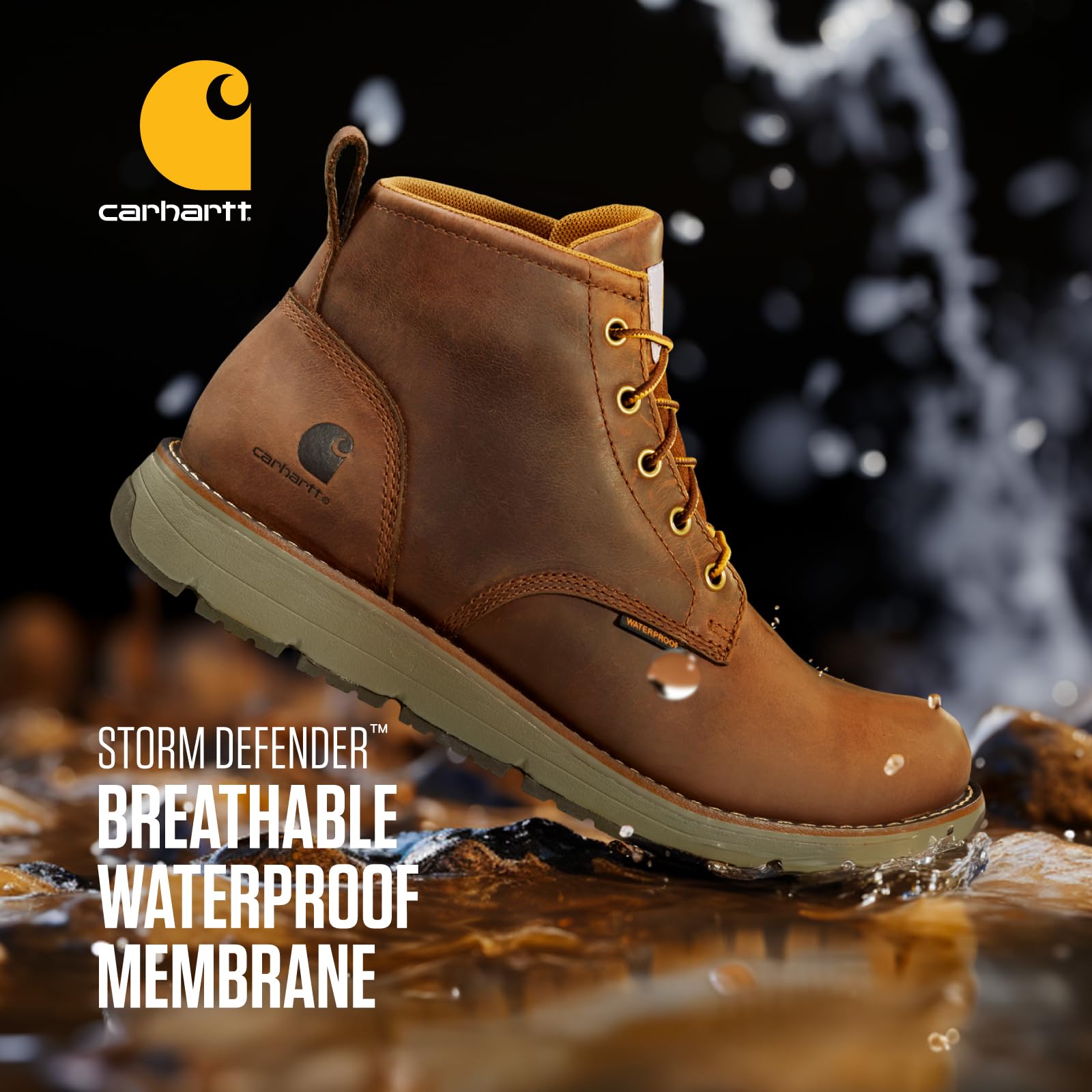 Foto 6 pulgar | Botas De Trabajo Carhartt Millbrook Con Cuña Impermeables Para Hombre - Venta Internacional.