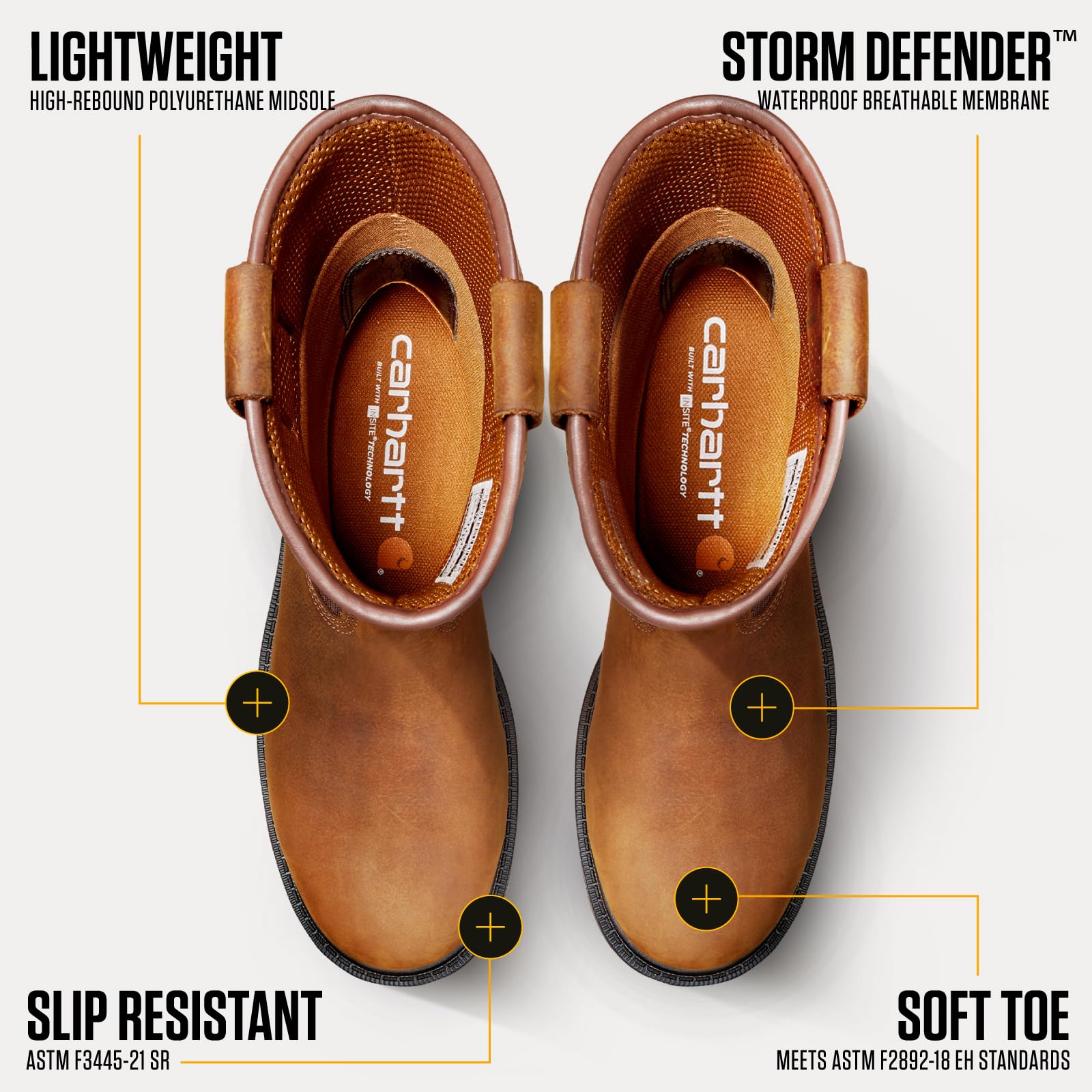 Foto 3 | Botas De Trabajo Carhartt Ironwood Impermeables Para Hombre De 11 Pulgadas - Venta Internacional.