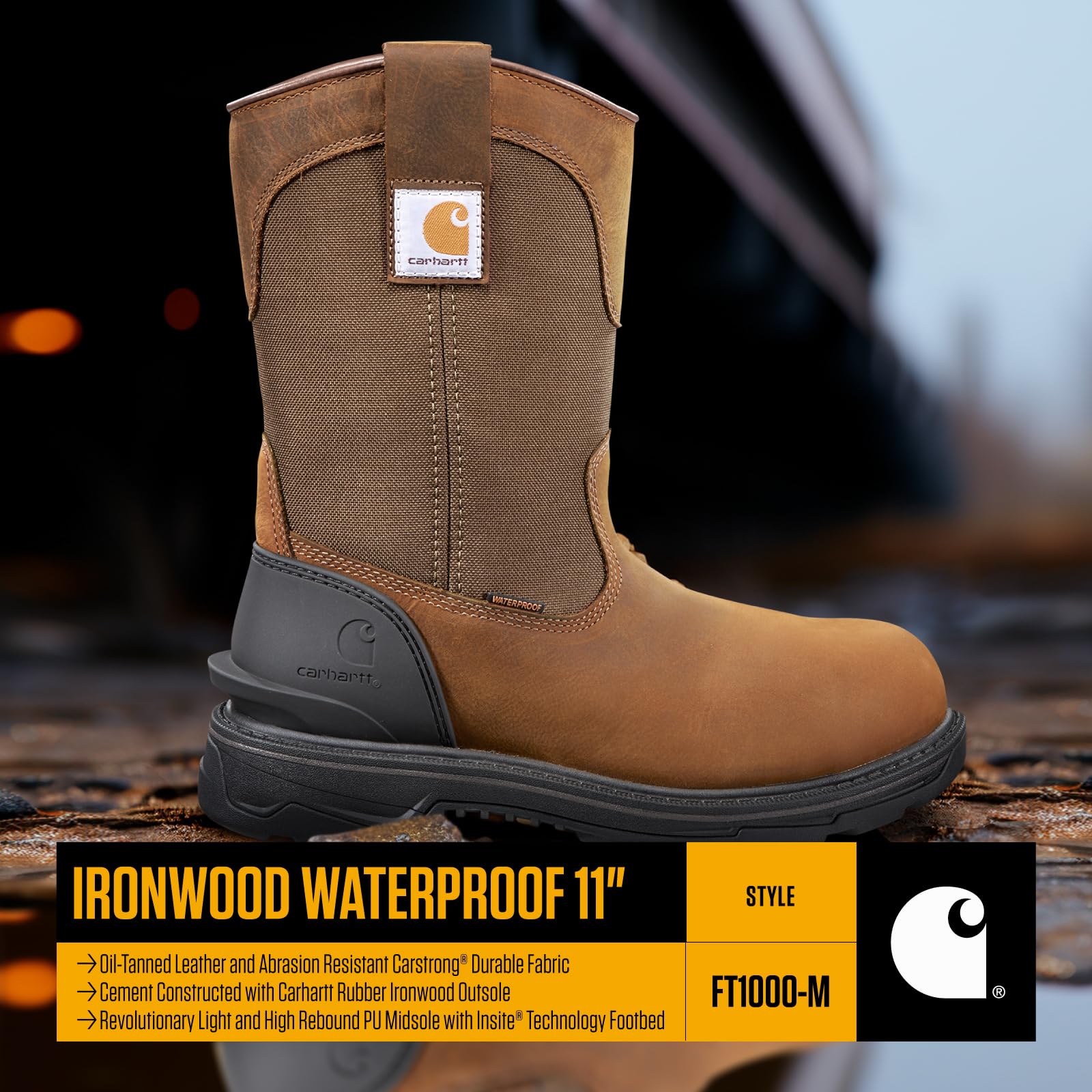 Foto 4 | Botas De Trabajo Carhartt Ironwood Impermeables Para Hombre De 11 Pulgadas - Venta Internacional.