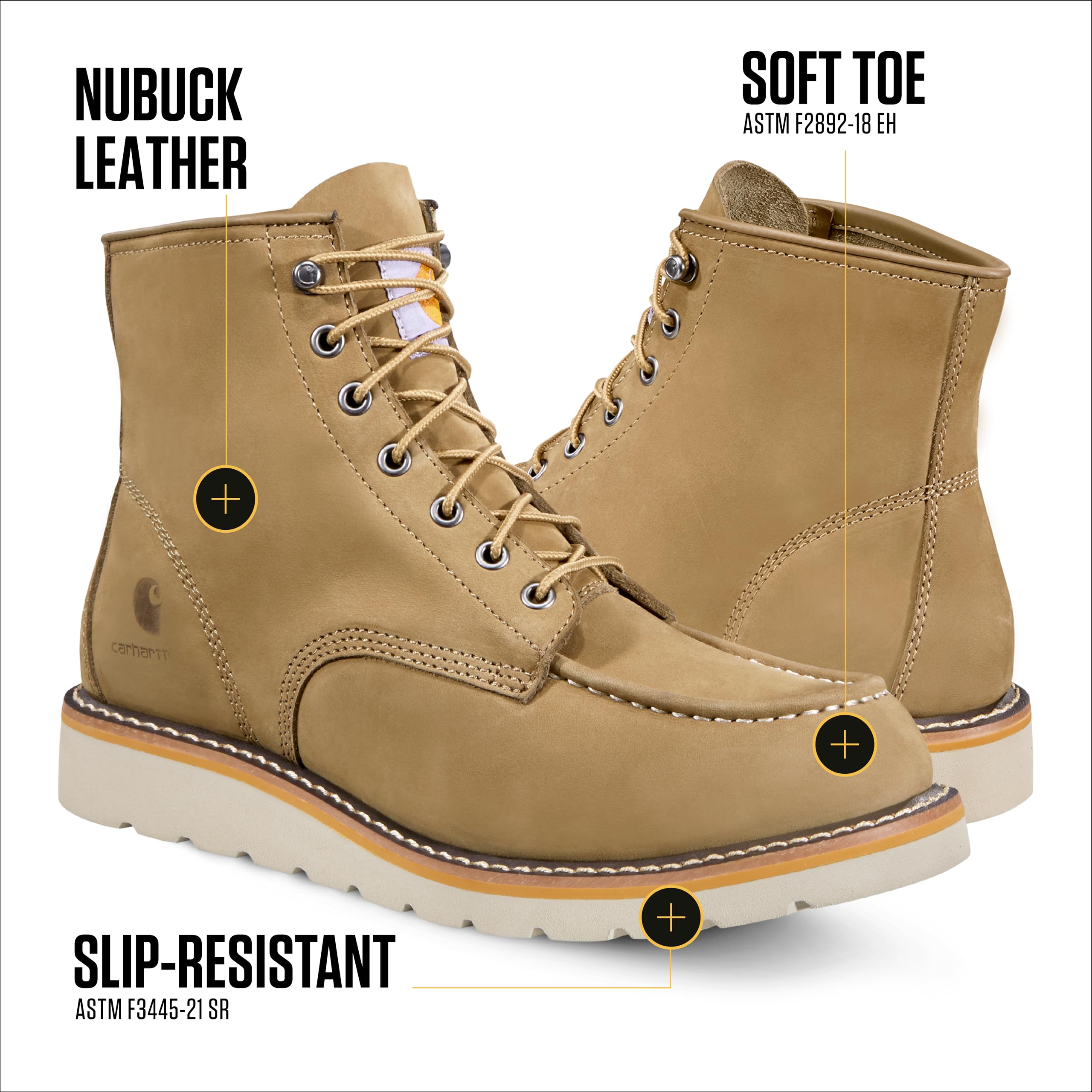 Foto 4 pulgar | Boot Carhartt, Piel Nobuc De Coyote, 6 Moc, Puntera, Cuña, Para Hombre - Venta Internacional.