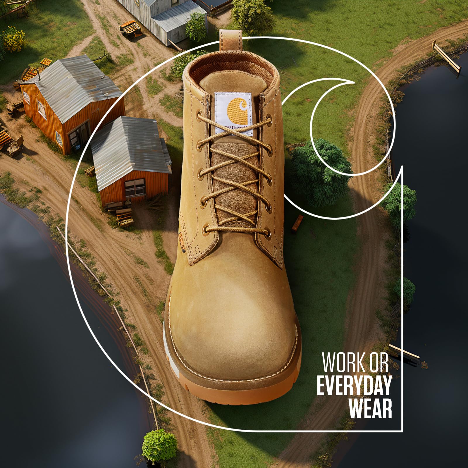 Foto 3 pulgar | Botas De Trabajo Carhartt Millbrook Con Cuña Impermeables Para Hombre, 12 M - Venta Internacional.
