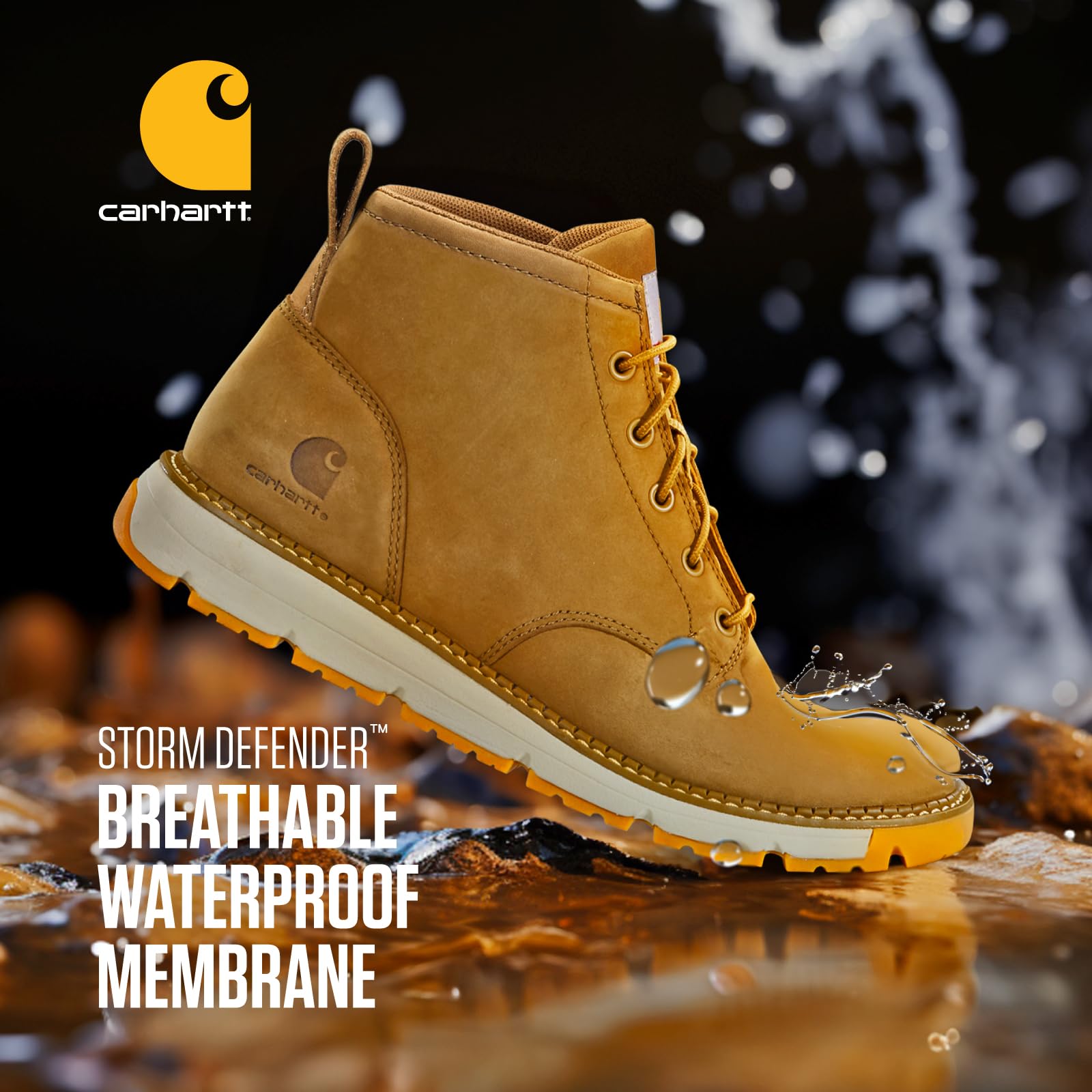 Foto 5 | Botas De Trabajo Carhartt Millbrook Con Cuña Impermeables Para Hombre, 12 M - Venta Internacional.