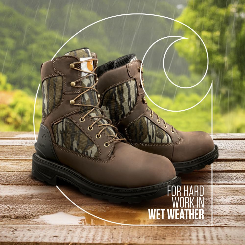 Foto 3 pulgar | Botas De Trabajo Carhartt Ironwood Impermeables Para Hombre, Color Marrón Oscuro - Venta Internacional.