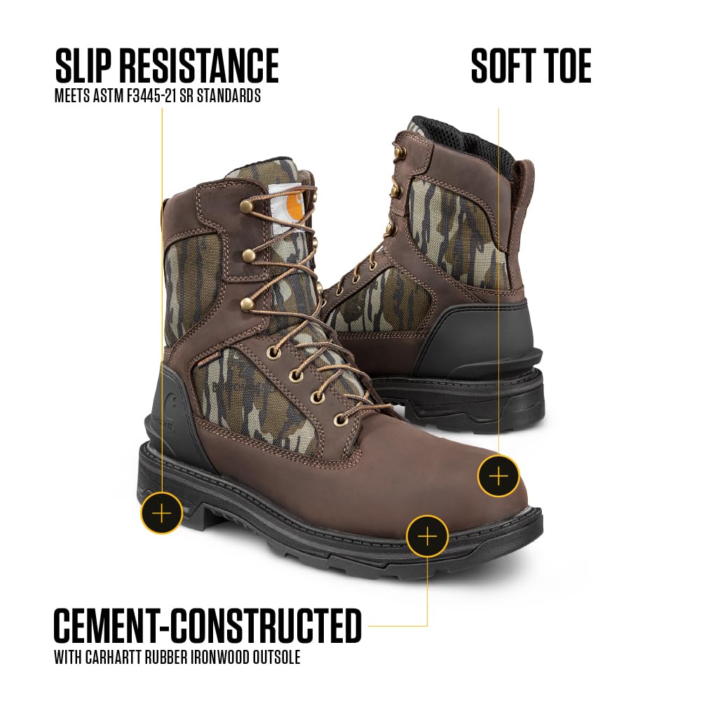 Foto 4 pulgar | Botas De Trabajo Carhartt Ironwood Impermeables Para Hombre, Color Marrón Oscuro - Venta Internacional.