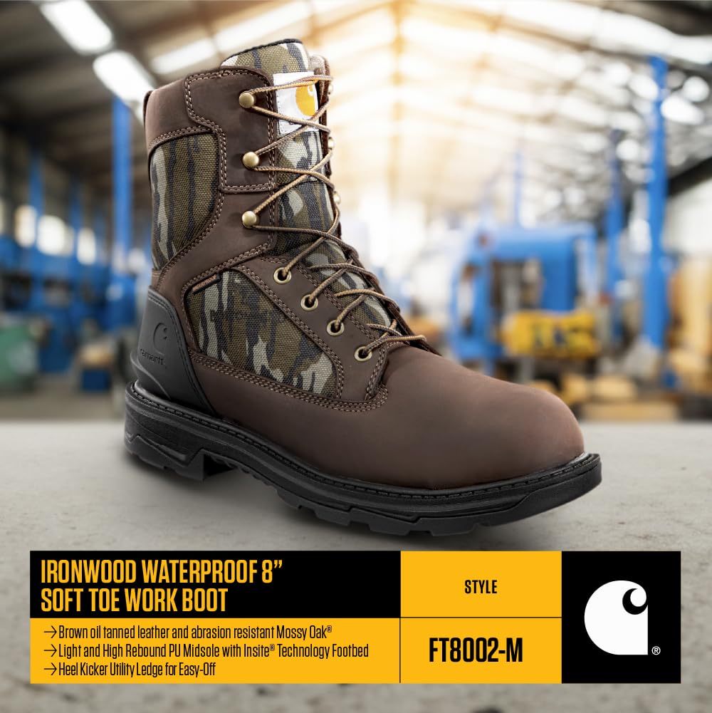 Foto 5 pulgar | Botas De Trabajo Carhartt Ironwood Impermeables Para Hombre, Color Marrón Oscuro - Venta Internacional.