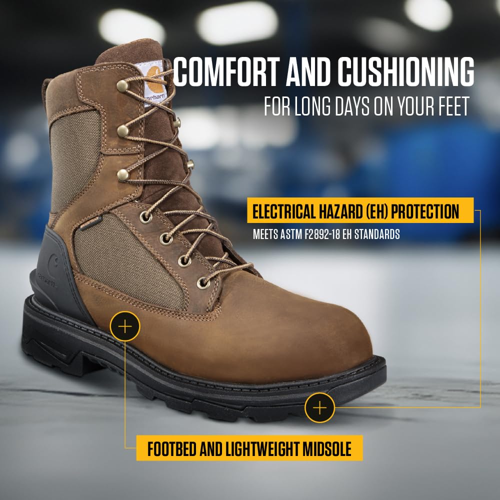 Foto 7 pulgar | Botas De Trabajo Carhartt Ironwood Impermeables Para Hombre, Color Marrón, 10 M - Venta Internacional.