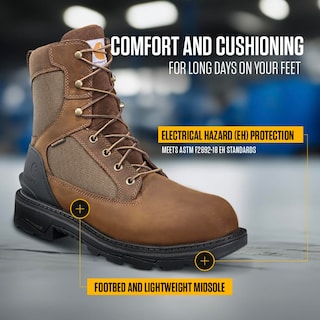 Foto 6 | Botas De Trabajo Carhartt Ironwood Impermeables Para Hombre, Color Marrón, 10 M - Venta Internacional.