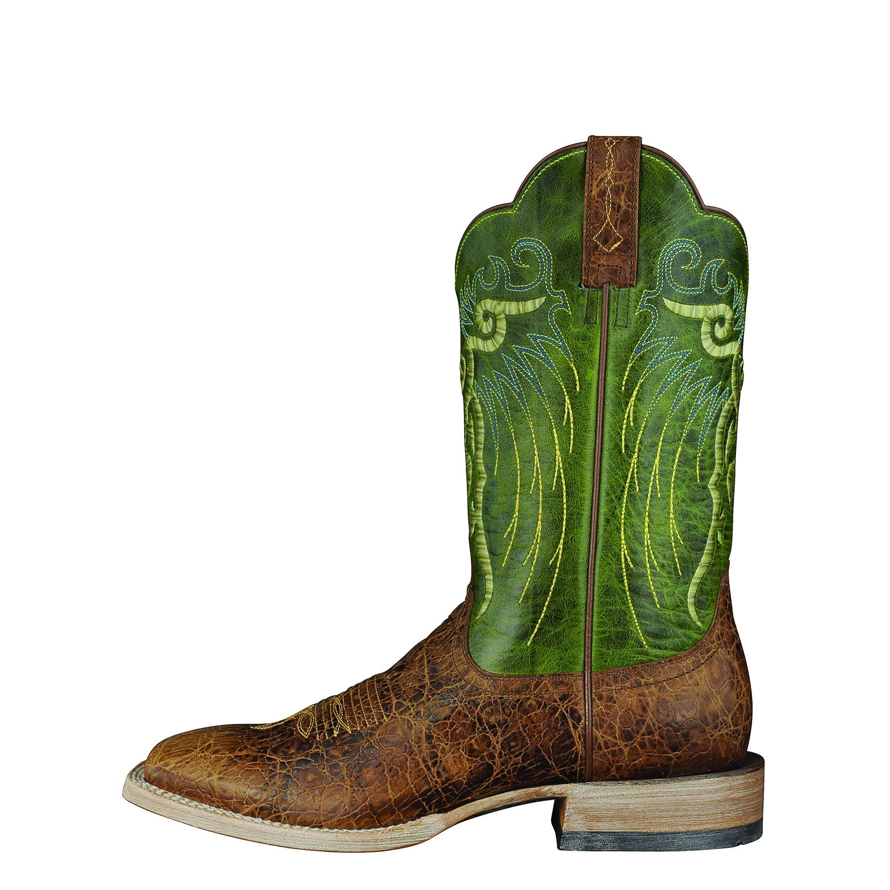 Foto 2 | Bota Vaquera Ariat Bmvy9 Mesteno Para Hombre Adobe Clay/neon Lime - Venta Internacional.
