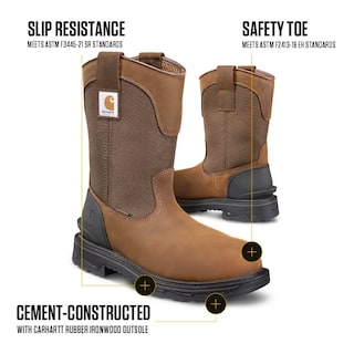 Foto 3 | Botas De Trabajo Carhartt Ironwood Con Puntera De Seguridad Impermeables Para Hombre - Venta Internacional.