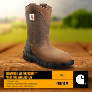 Foto 4 | Botas De Trabajo Carhartt Ironwood Con Puntera De Seguridad Impermeables Para Hombre - Venta Internacional.
