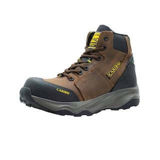 Foto 4 | Bota Outdoor Para Hombre Piel Café Suela Antiderrapante Cafe