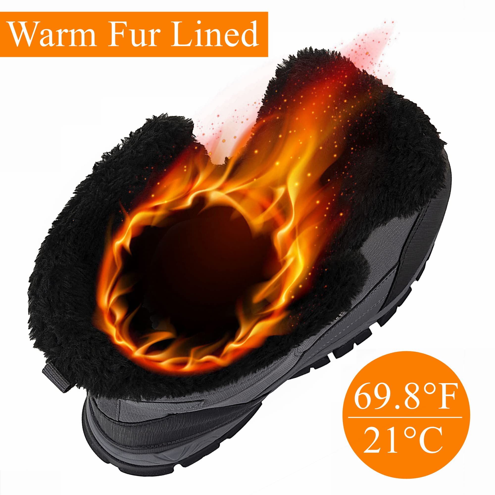 Foto 3 pulgar | Botas De Nieve Shulook Impermeables Con Forro De Piel Cálida Para Hombre De Invierno - Venta Internacional.